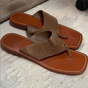 Jcrew Brown suede Leather Women's Sandals